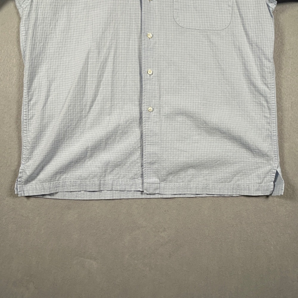 Jos A Bank Shirt Mens L Stays Cool Seersucker Button Down Short Sleeve Baby Blue - Picture 3 of 8